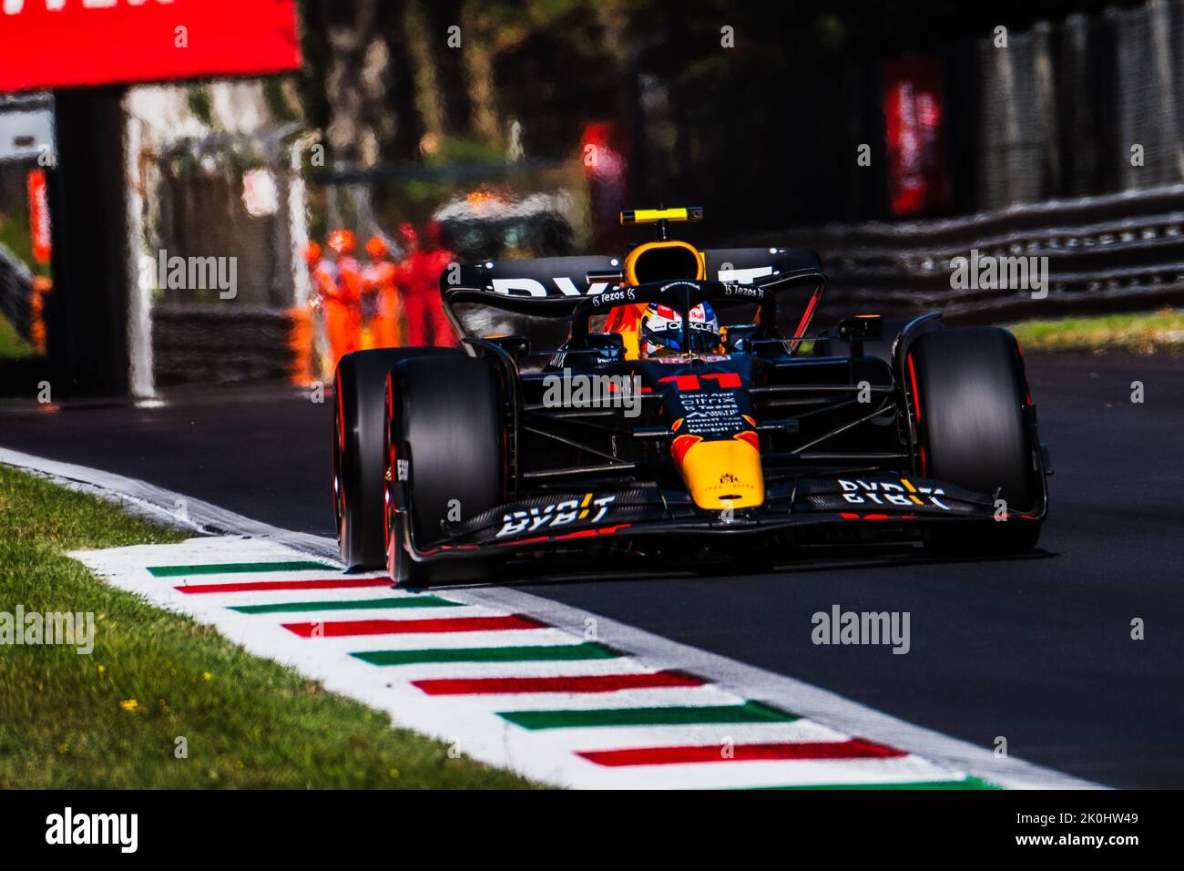 MONZA, Italy, 11 September 2022;#11. Sergio PEREZ Mendoza, MEX, Oracle Red Bull Racing RB18 Honda, during Formula One, F1, Italian Grand Prix, Grosser Stock Photo