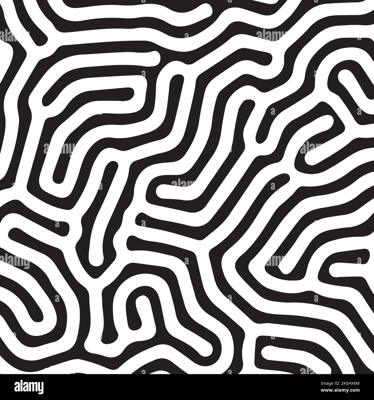 Black abstract organic turing patern Stock Vector