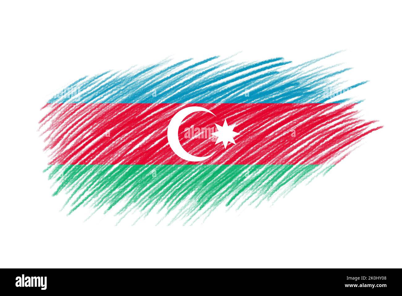 3D Flag of Azerbaijan on vintage style brush background Stock Photo - Alamy