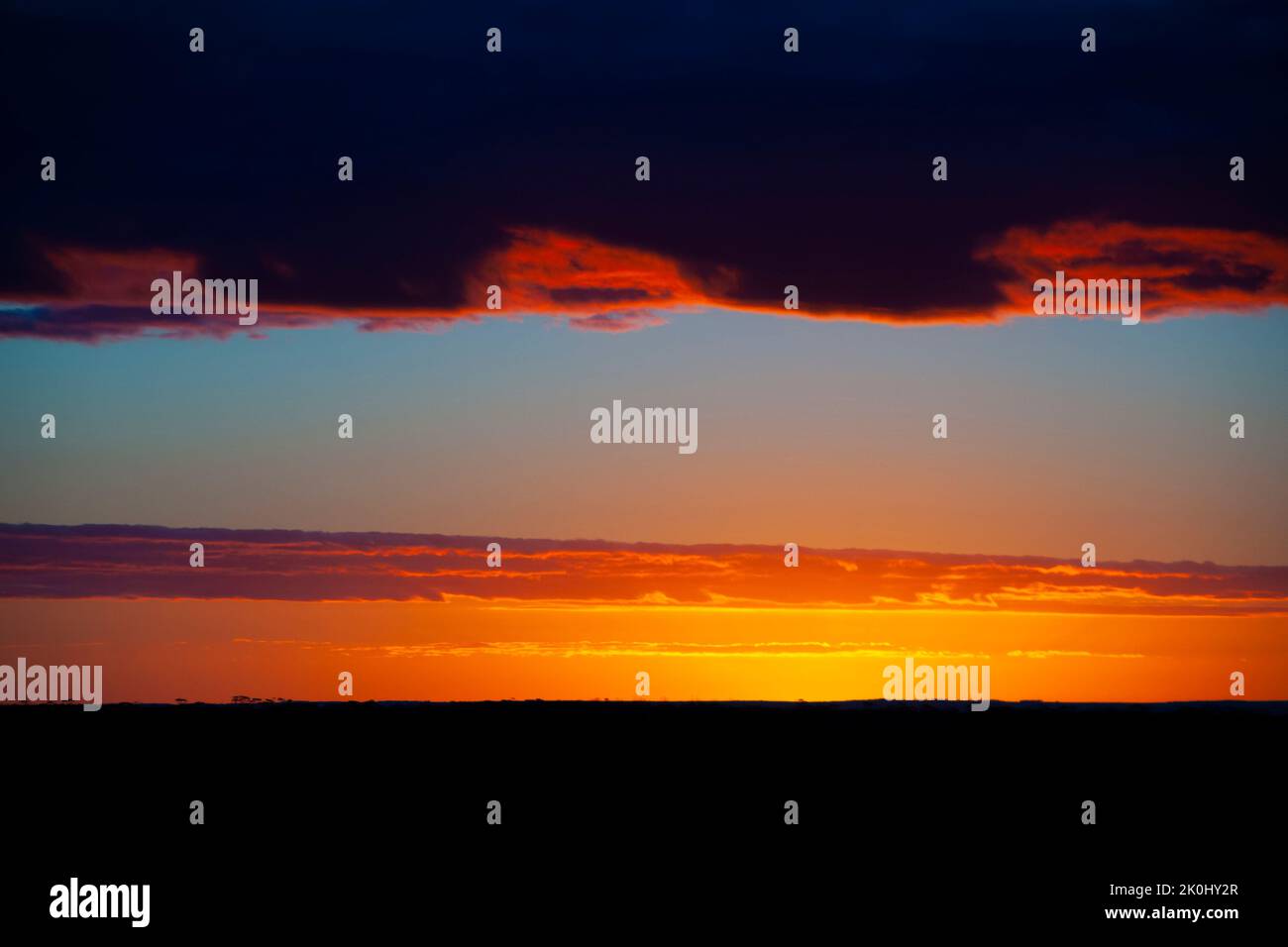 Sunset in the Outback - Australia Stock Photo