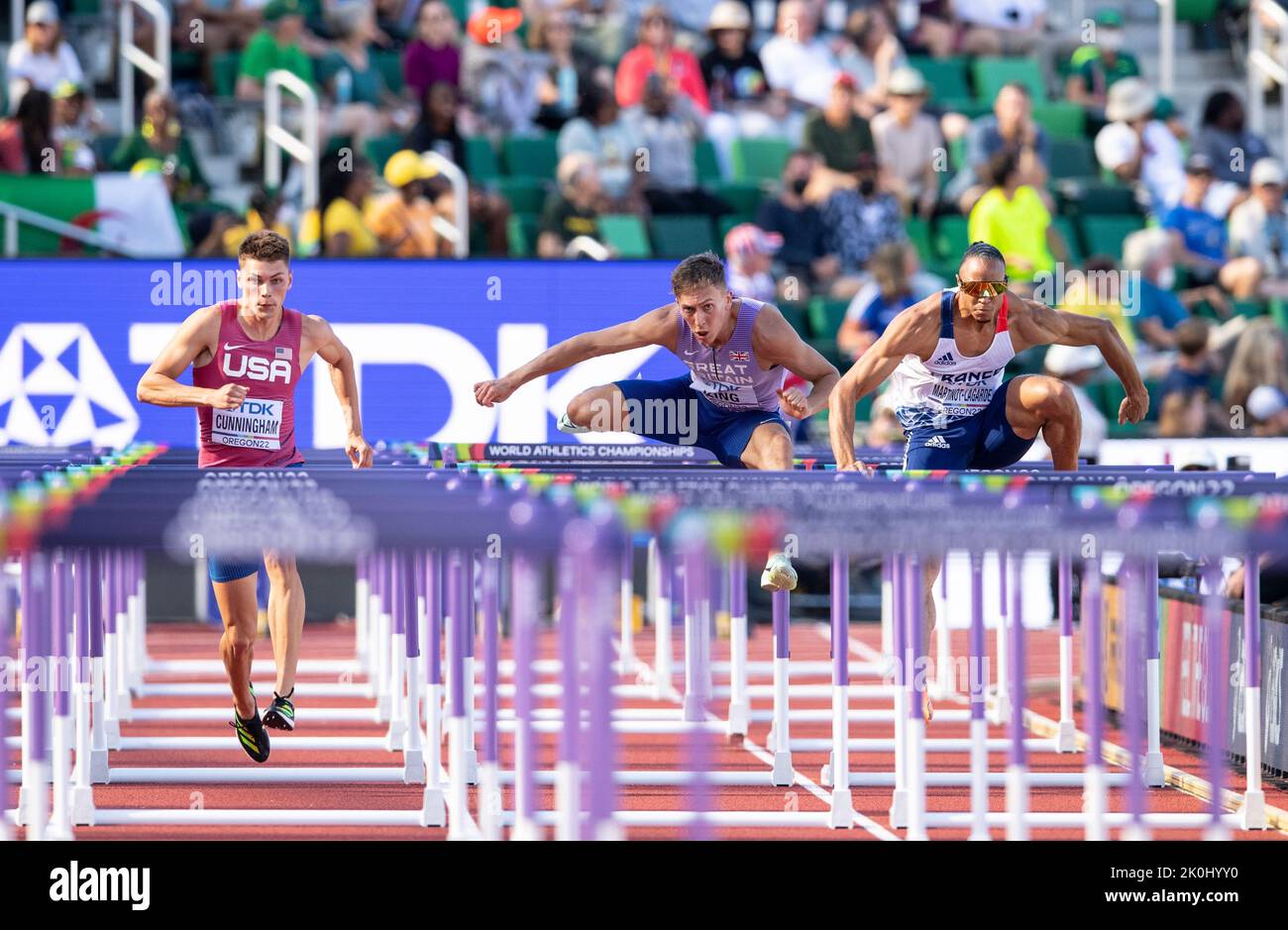 Trey Cunningham, David King and Pascal MartinotLagarde competing in