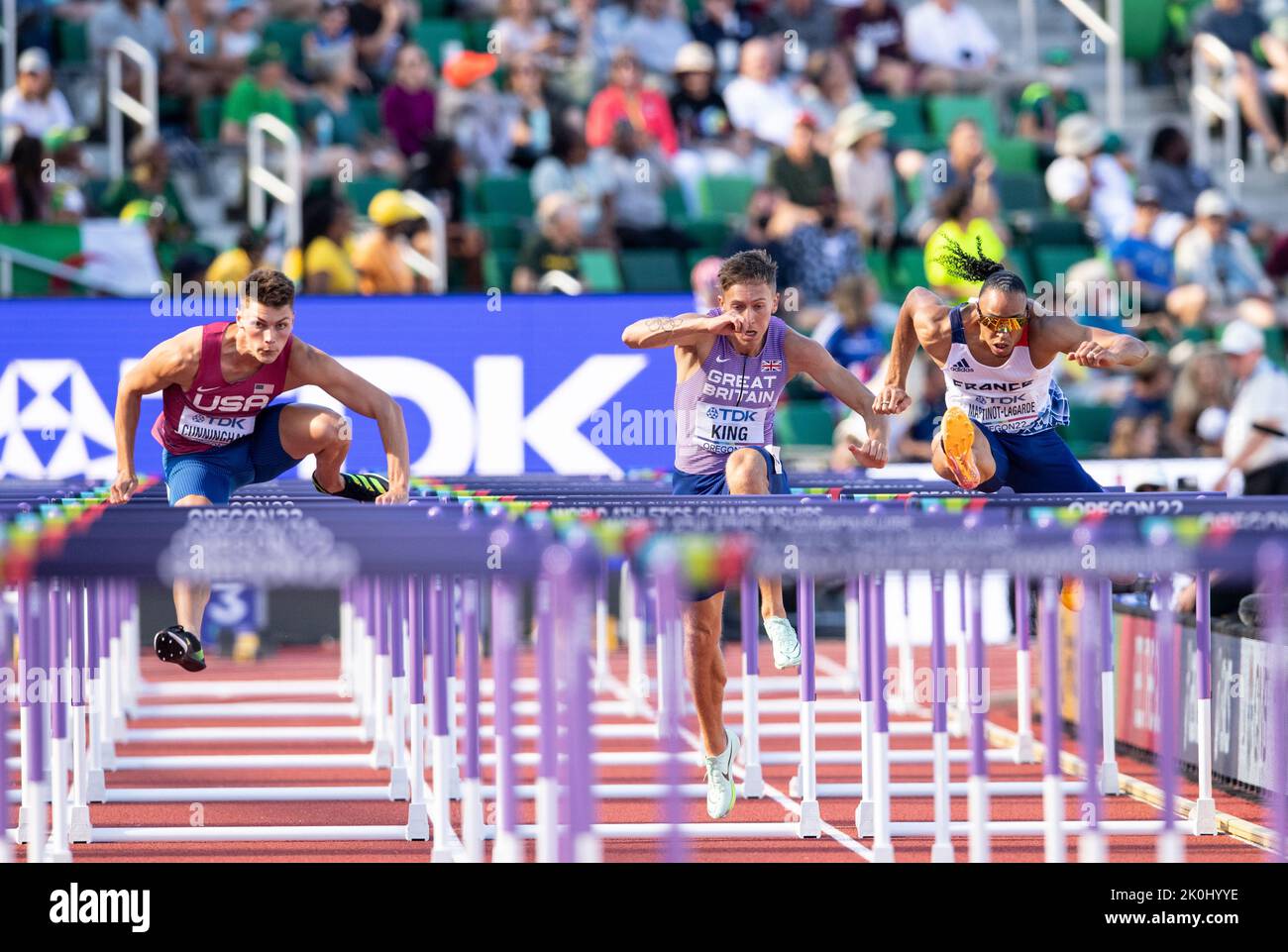 Trey Cunningham, David King and Pascal MartinotLagarde competing in