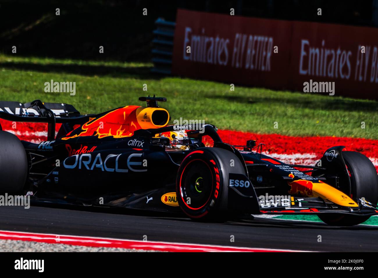 MONZA, Italy, 10 September 2022; #1, Max VERSTAPPEN, NDL, Oracle Red Bull Racing RB18 Honda, during Formula One, F1, Italian Grand Prix, Grosser Preis Stock Photo