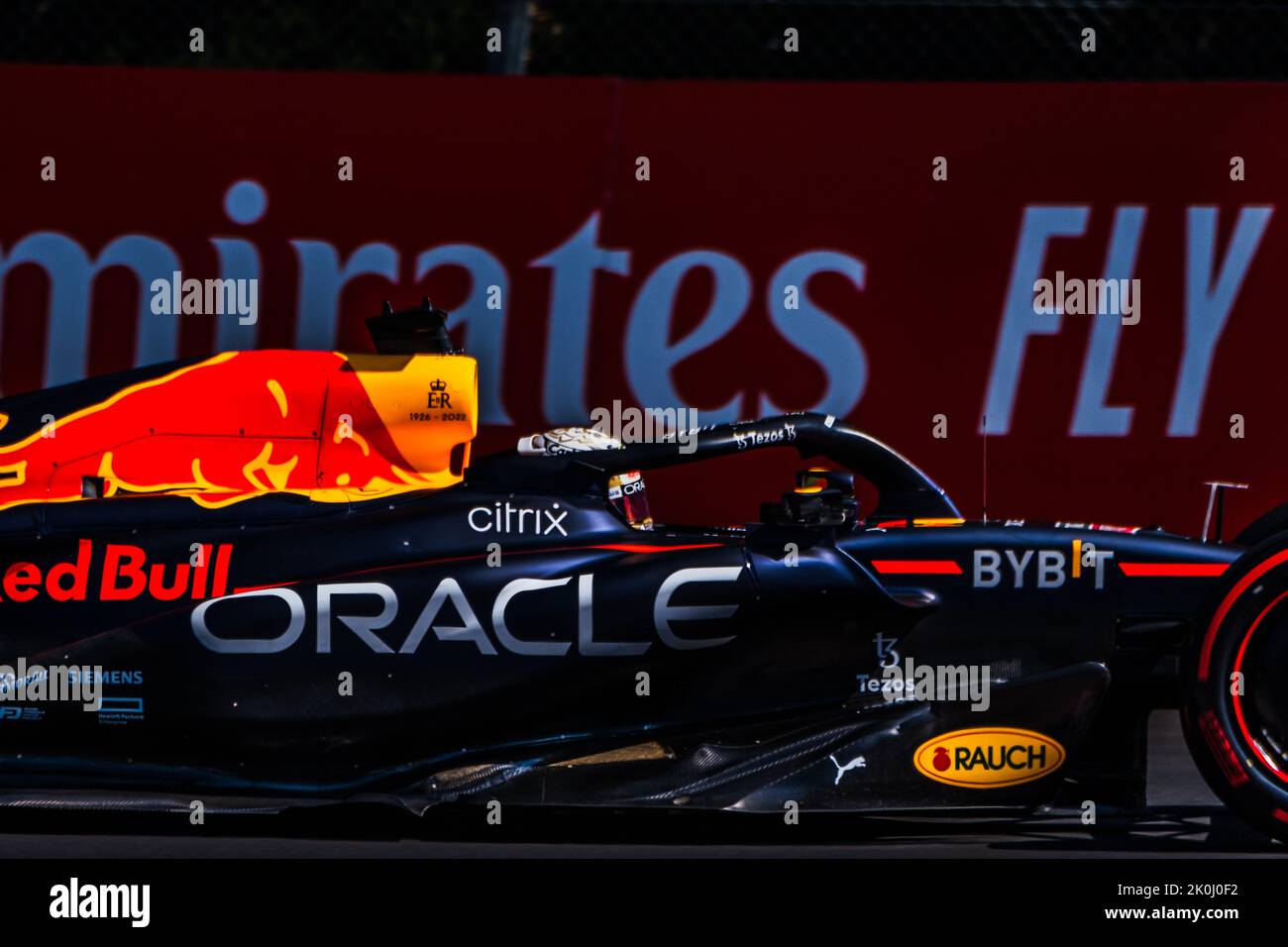 MONZA, Italy, 10 September 2022; #1, Max VERSTAPPEN, NDL, Oracle Red Bull Racing RB18 Honda, during Formula One, F1, Italian Grand Prix, Grosser Preis Stock Photo