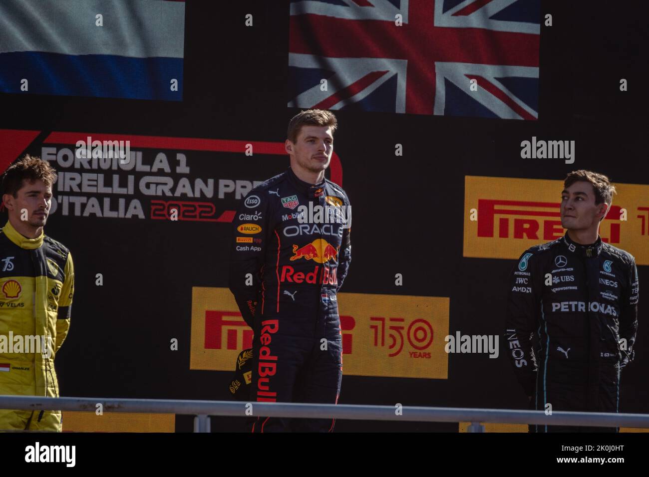 MONZA, Italy, 11 September 2022; #1, Max VERSTAPPEN, NDL, Oracle Red Bull Racing RB18 Honda, during Formula One, F1, Italian Grand Prix, Grosser Preis Stock Photo