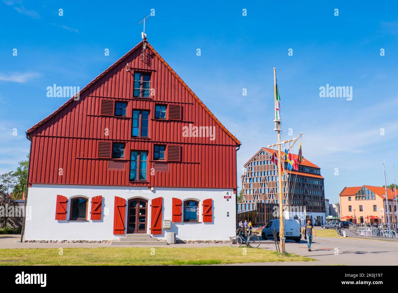 Old Castle Harbour,Klaipeda, Lithuania Stock Photo