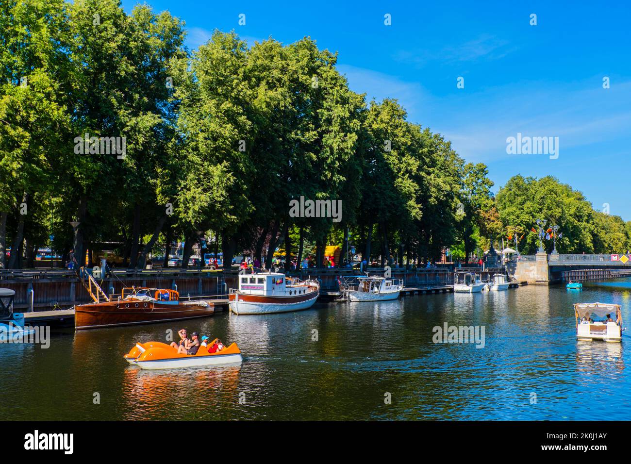 Danes river, Klaipeda, Lithuania Stock Photo