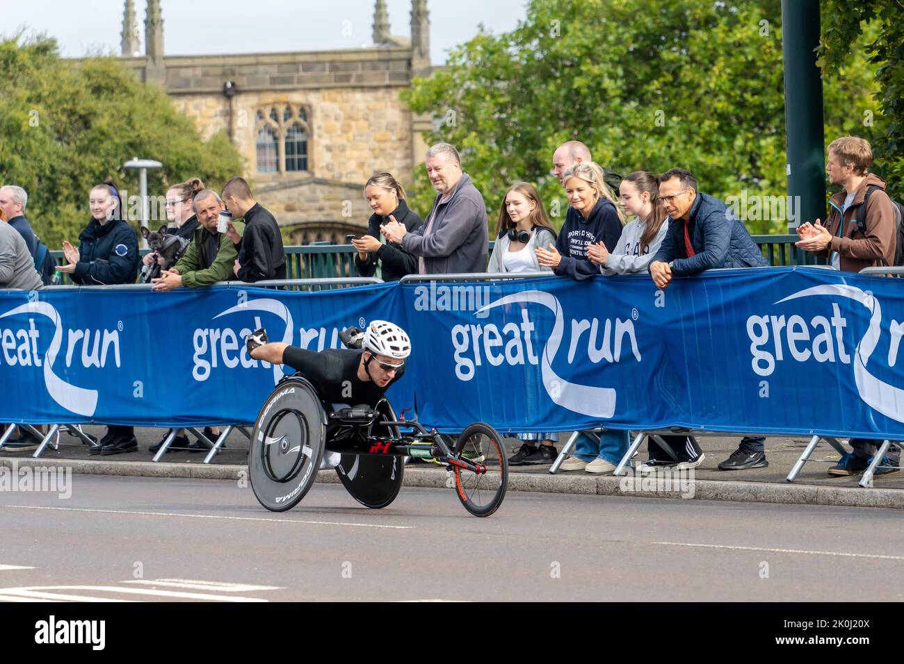 Wheelchair Elite competitor, Great North Run 2022 half marathon, in