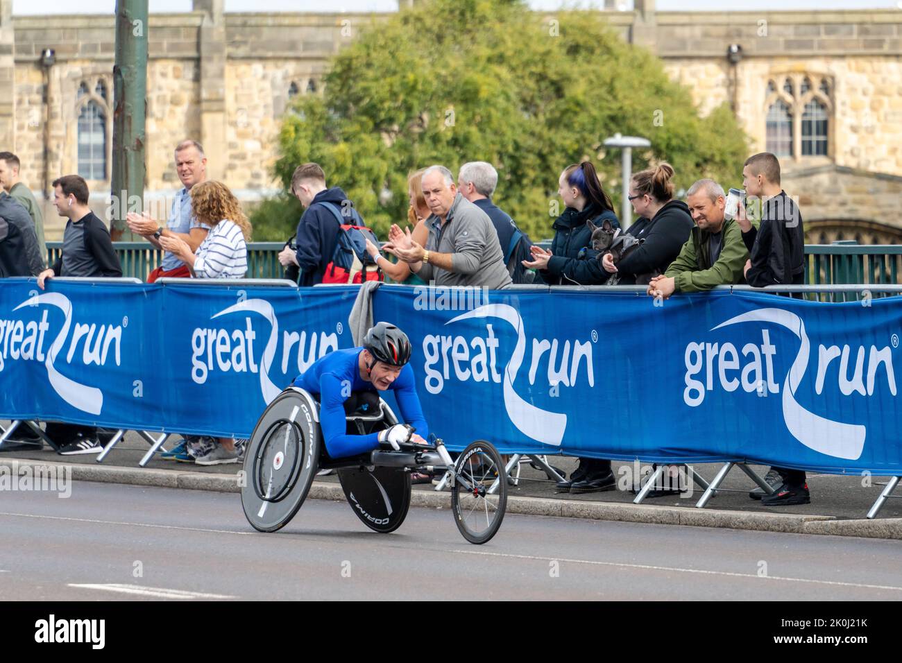 Wheelchair Elite competitor, Great North Run 2022 half marathon, in