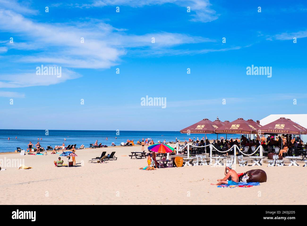 Beach, Dzintari, Jurmala, Latvia Stock Photo