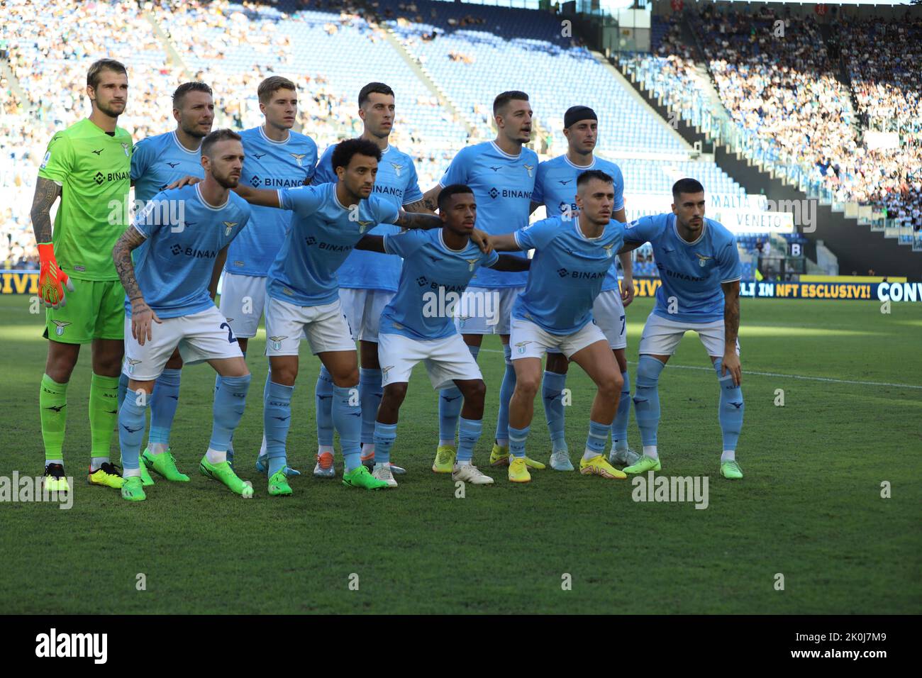 Roma, Lazio, Italy. 11th Sep, 2022. Lazio starting lineup During the ...