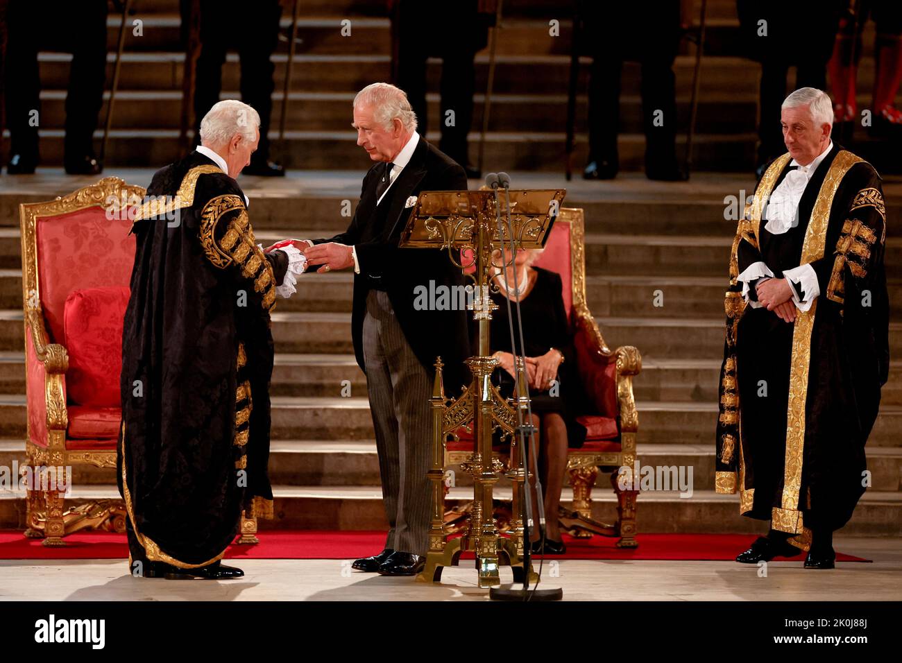 Speaker of the House of Lords Lord McFall of Alcluith (left) and
