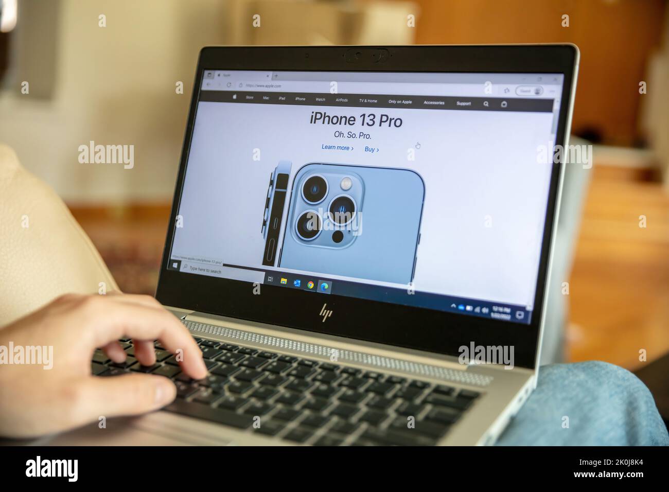 Greece, Athens, January 23 2022. IPHONE 13 pro. App, apple smartphone