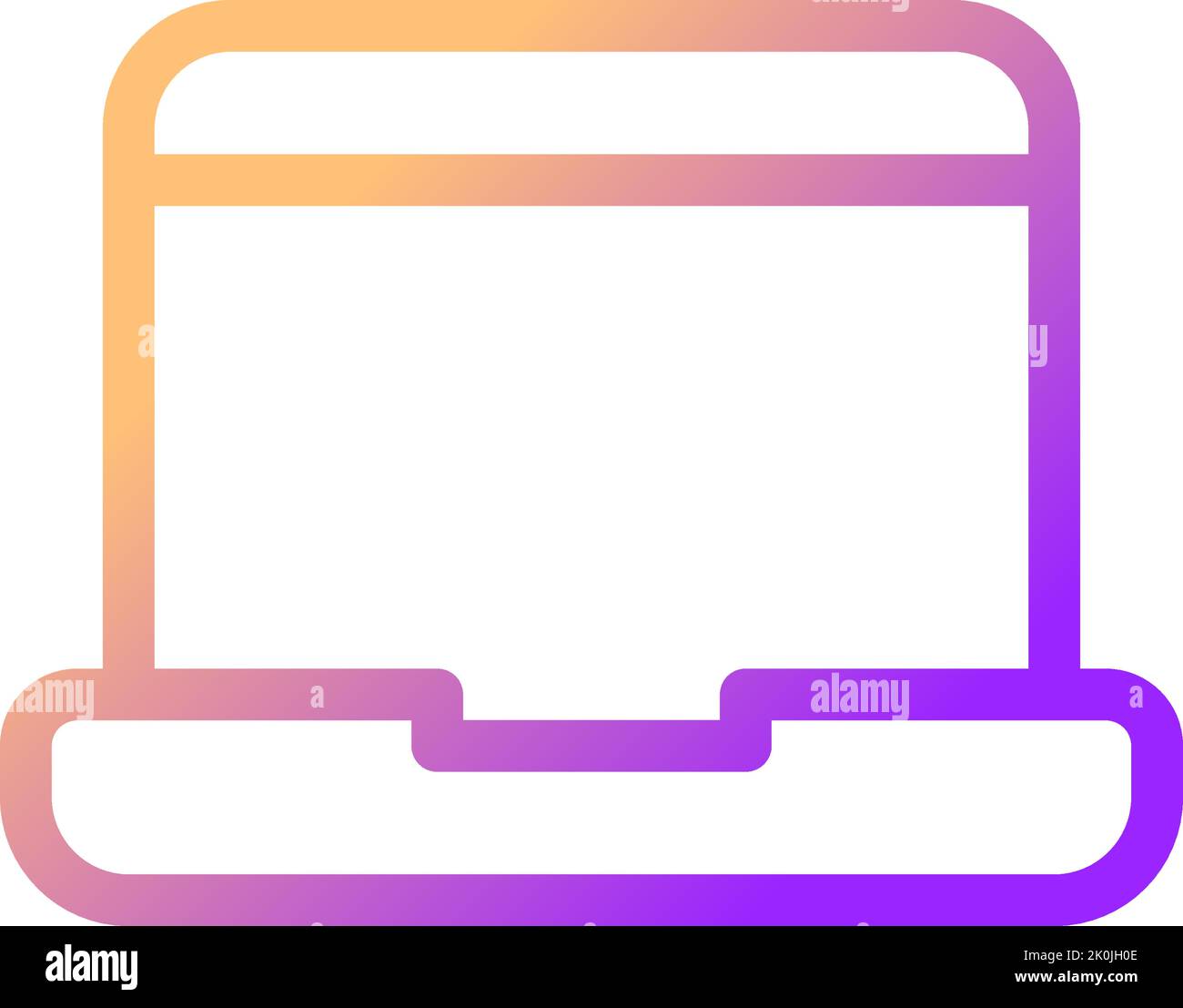 Laptop pixel perfect gradient linear ui icon Stock Vector Image & Art ...