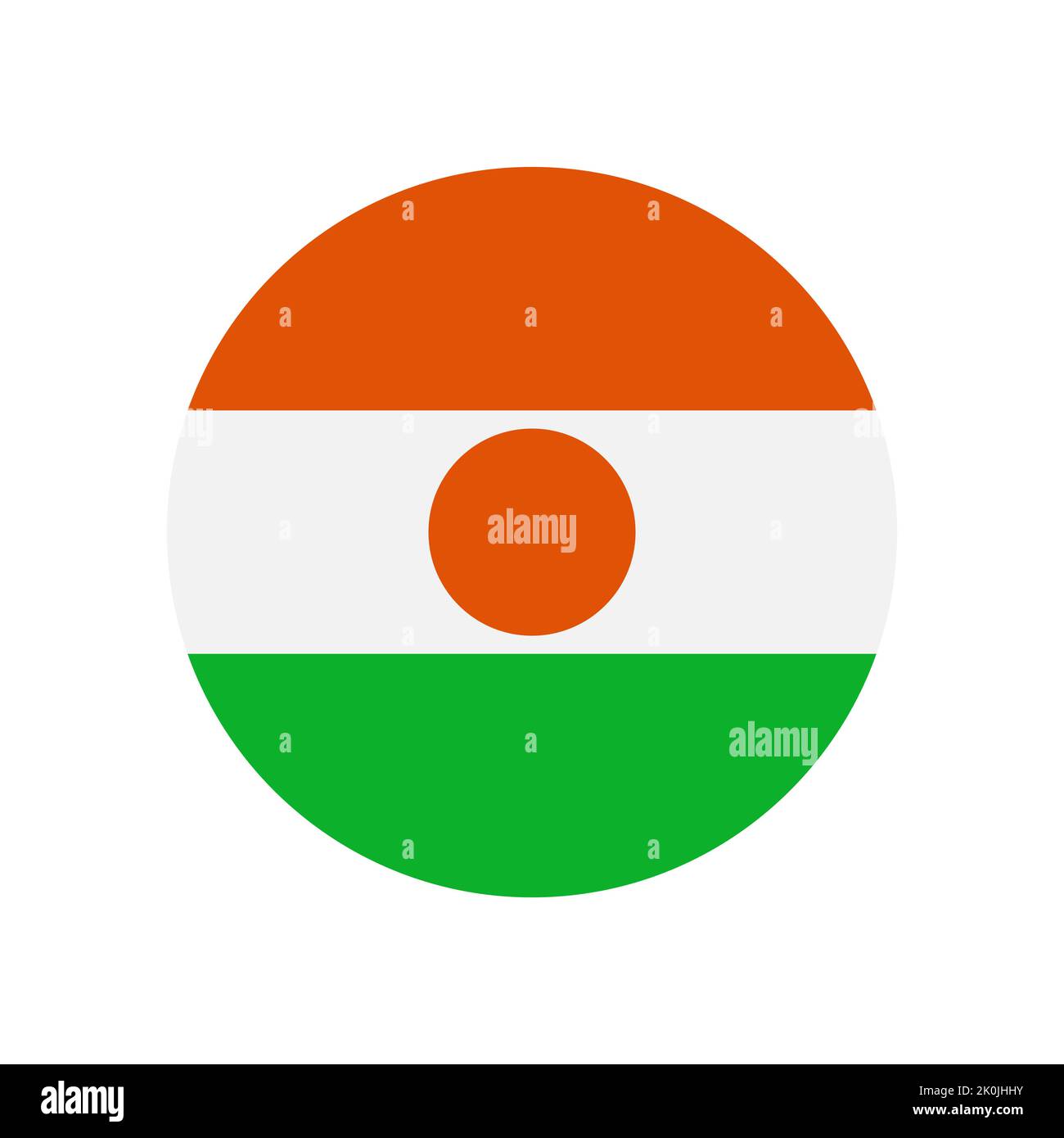 Niger vector flag circle on white background Stock Vector Image & Art
