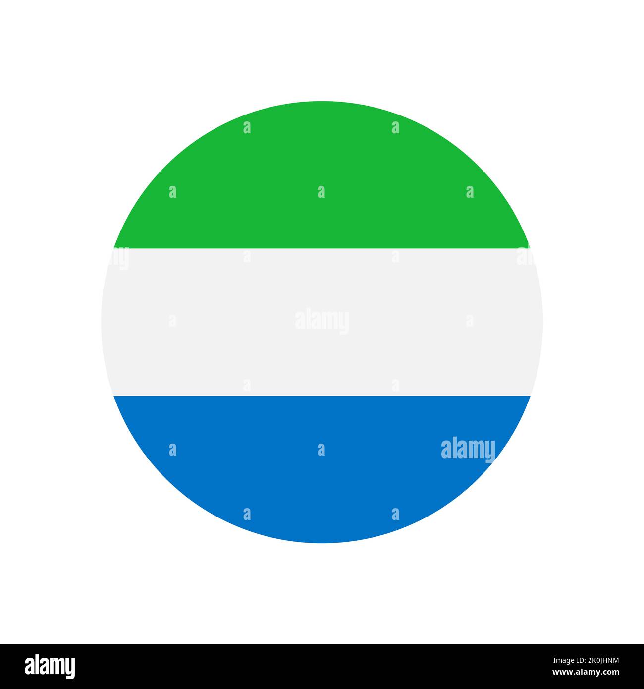 Sierra Leone vector flag circle white background Stock Vector Image ...