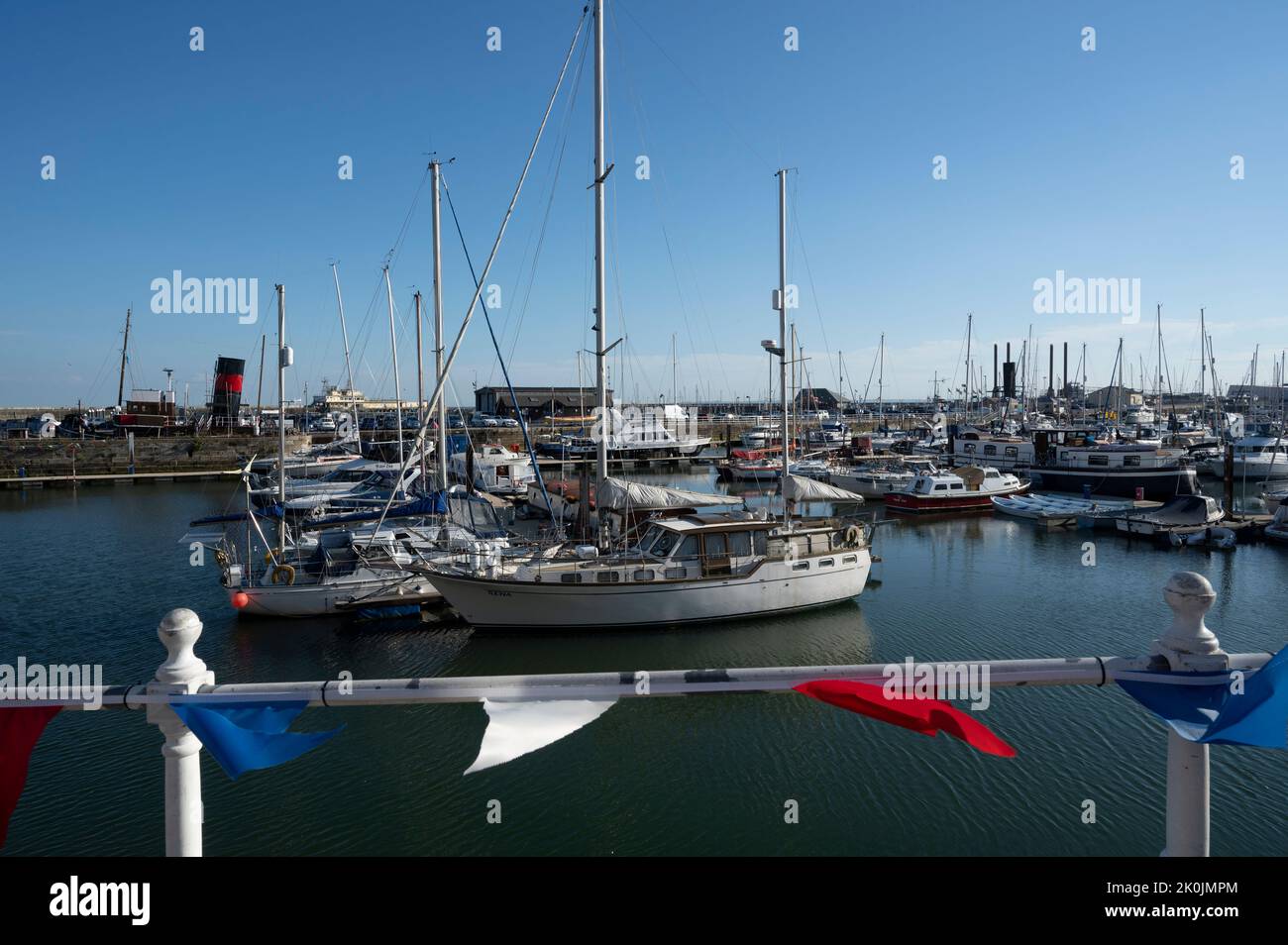 Ramsgate, Kent. Marina with yachts at anchor. Stock Photo