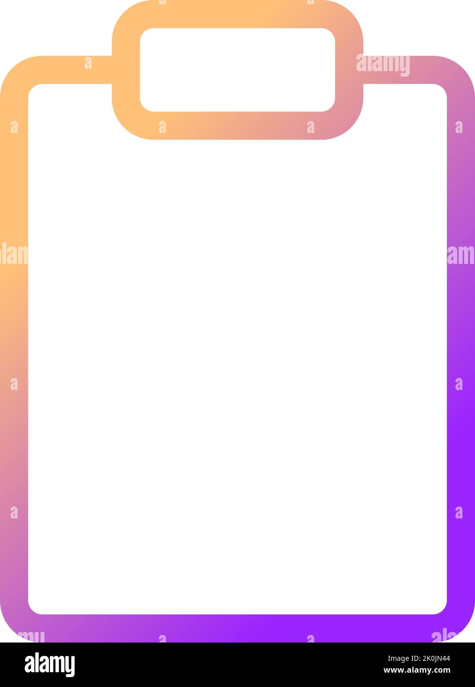 Blank tablet pixel perfect gradient linear ui icon Stock Vector