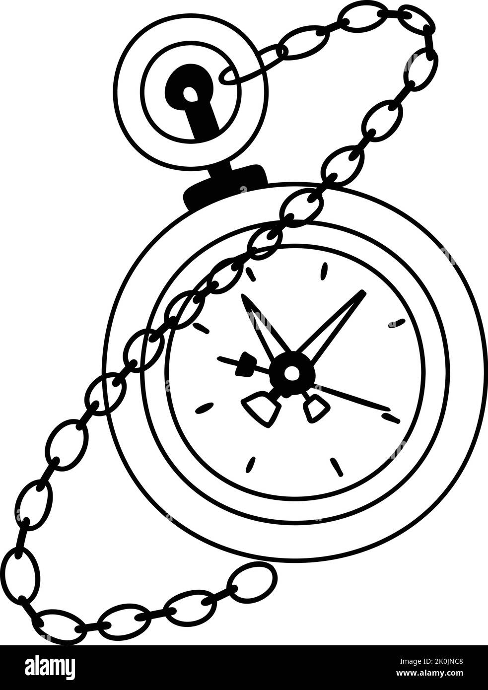 Hand Drawn vintage compass illustration isolated on background Stock