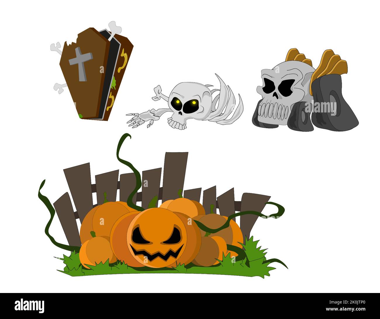 abstract vector illustration color patterns for halloween Stock Vector