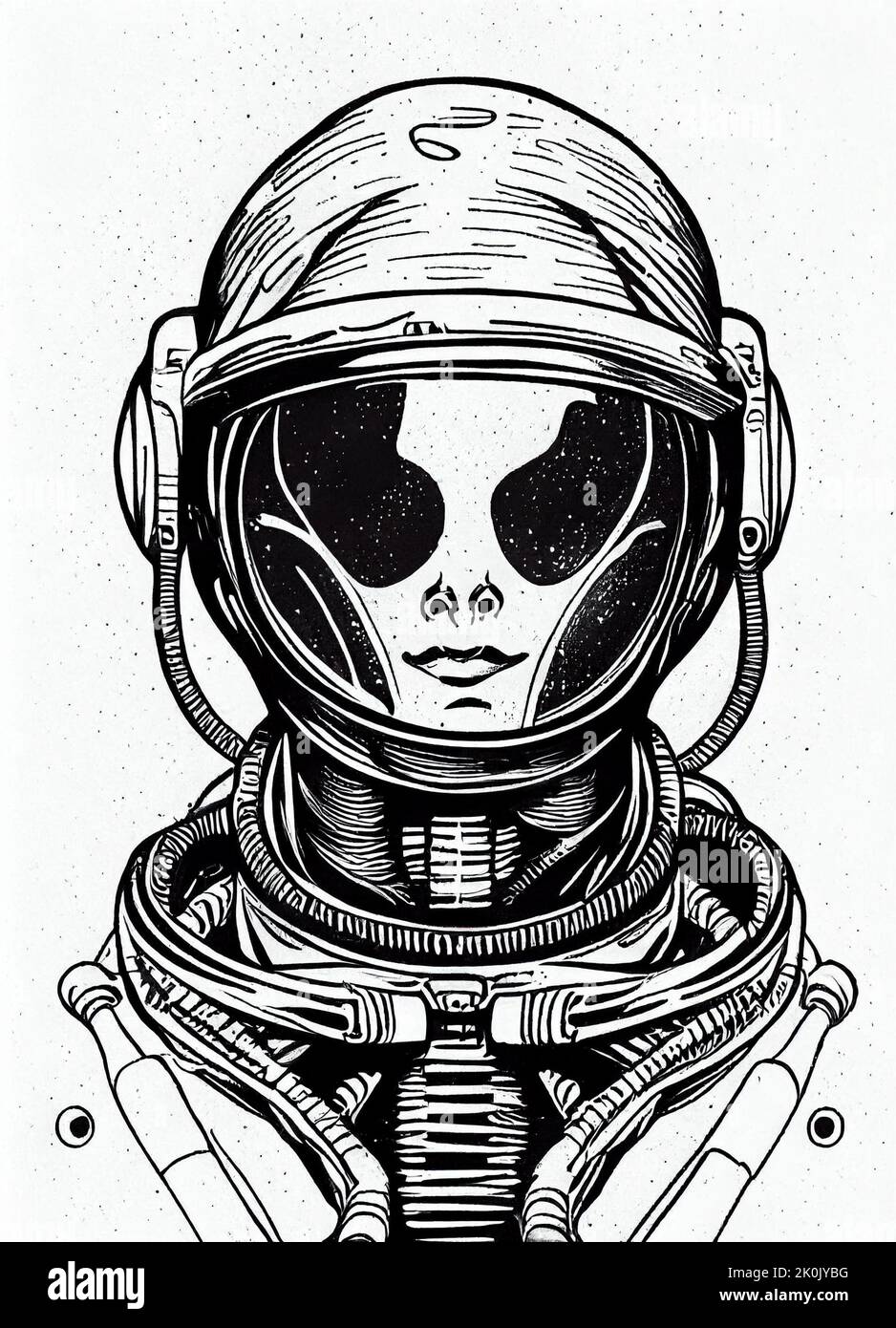 Premium Vector  Handdrawing vector illustration retro alien space tattoo