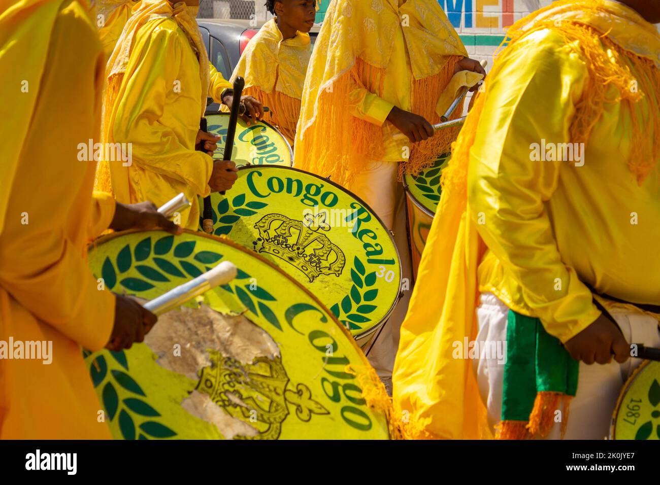 Goiânia, Goias, Brazil – September 11, 2022: Detail of some revelers ...