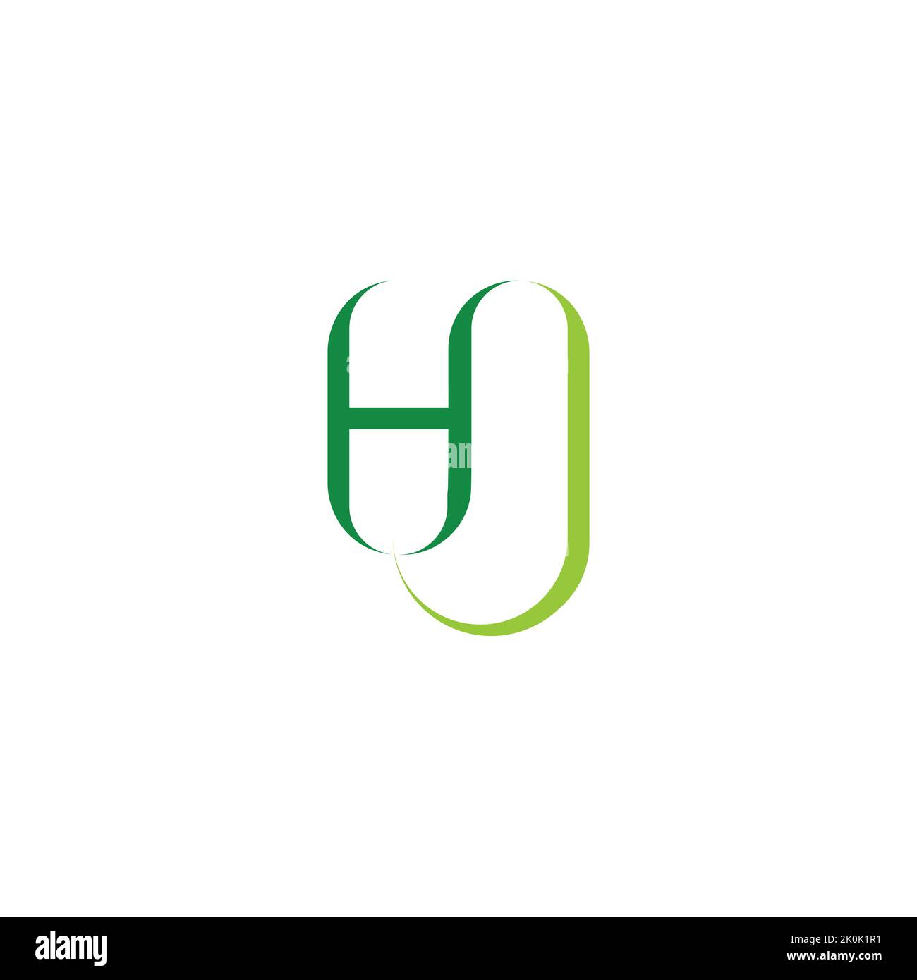 HJ, JH, H AND J Abstract initial monogram letter alphabet logo design. Stock Vector