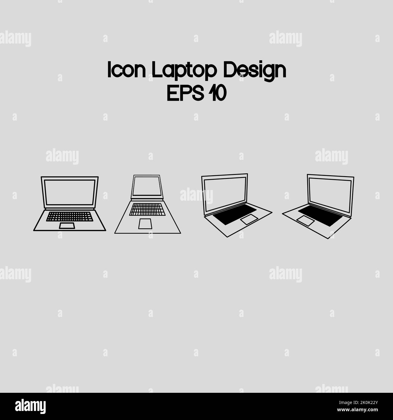 A vector of a set of four laptop icons Stock Vector Image & Art - Alamy