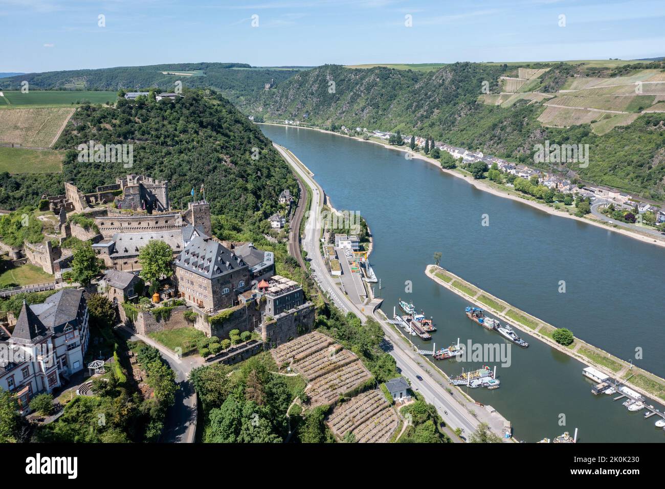 Rheinfels Castle, Burg Rheinfels, St Goar, Rhine Valley, Germany Stock Photo