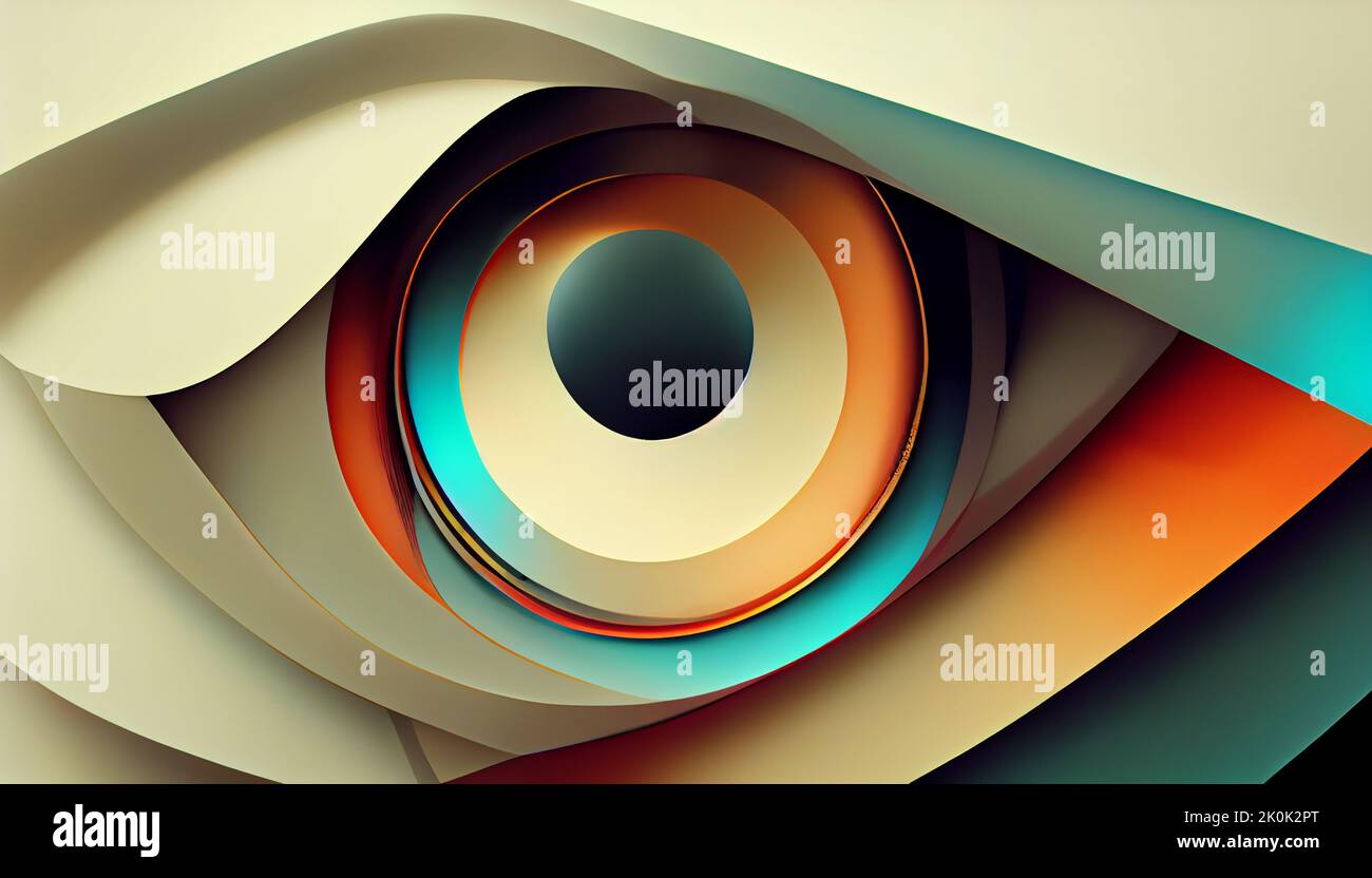 A futuristic design of a colorful eye Stock Photo - Alamy