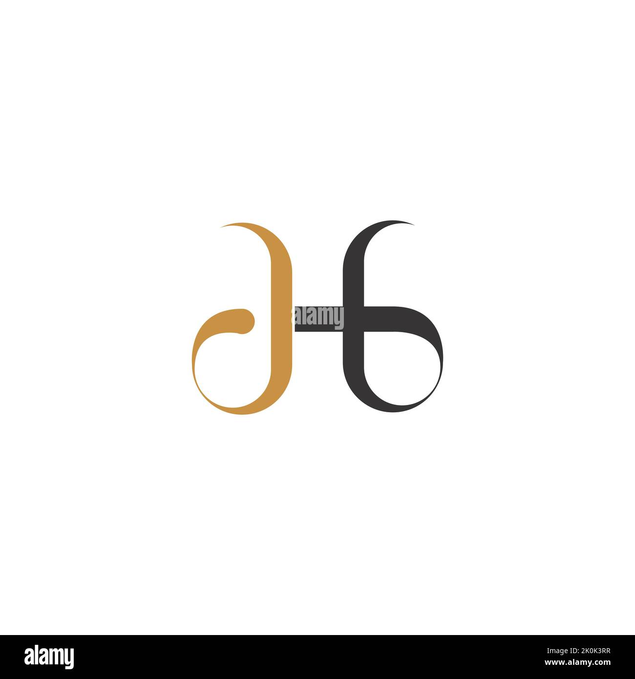 HJ, JH, H AND J Abstract initial monogram letter alphabet logo design. Stock Vector