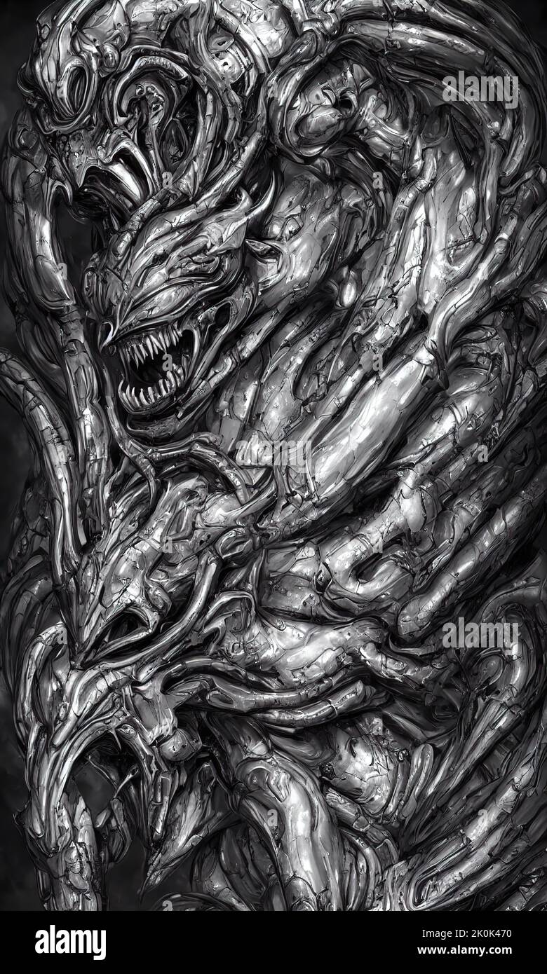 Alien skeletal hi-res stock photography and images - Alamy