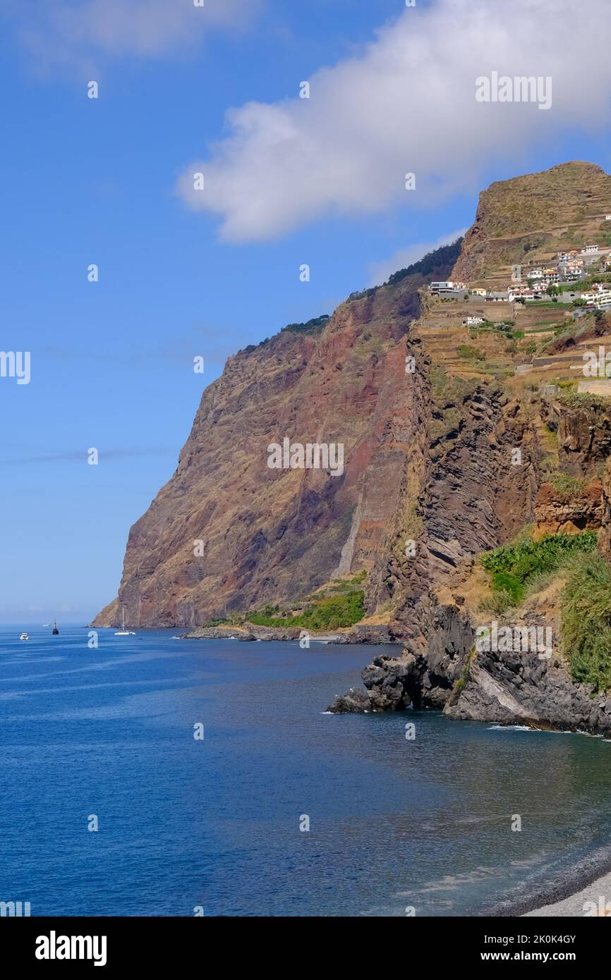 Camara do Lobos, Cliffs,  Madeira, Portugal Stock Photo