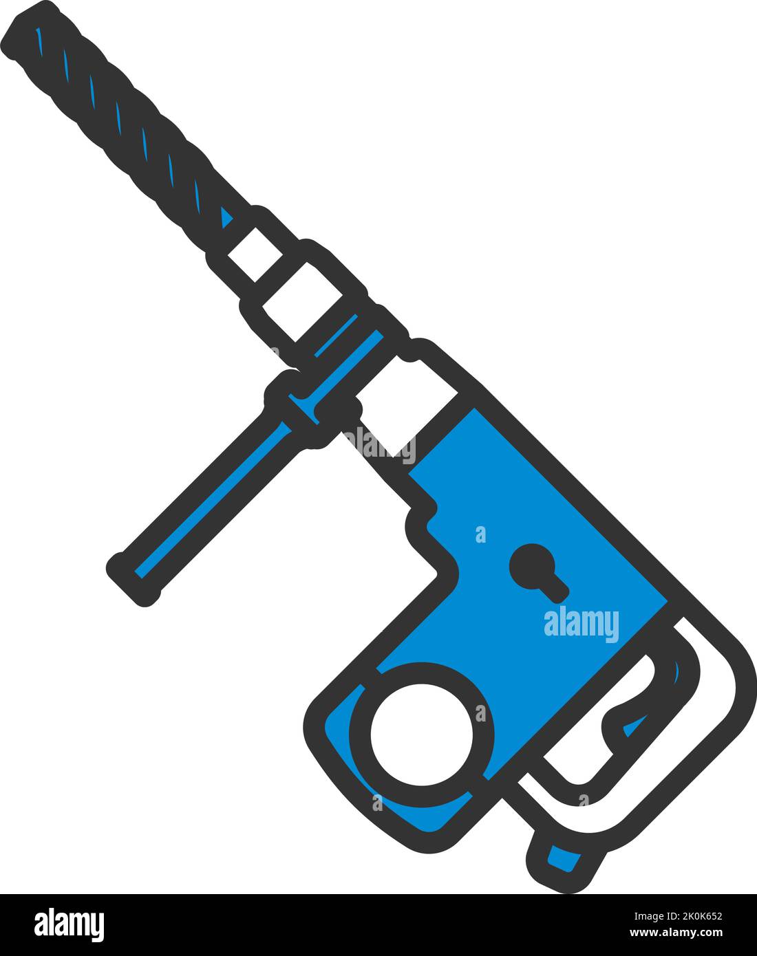 Icon Of Electric Perforator. Editable Bold Outline With Color Fill ...