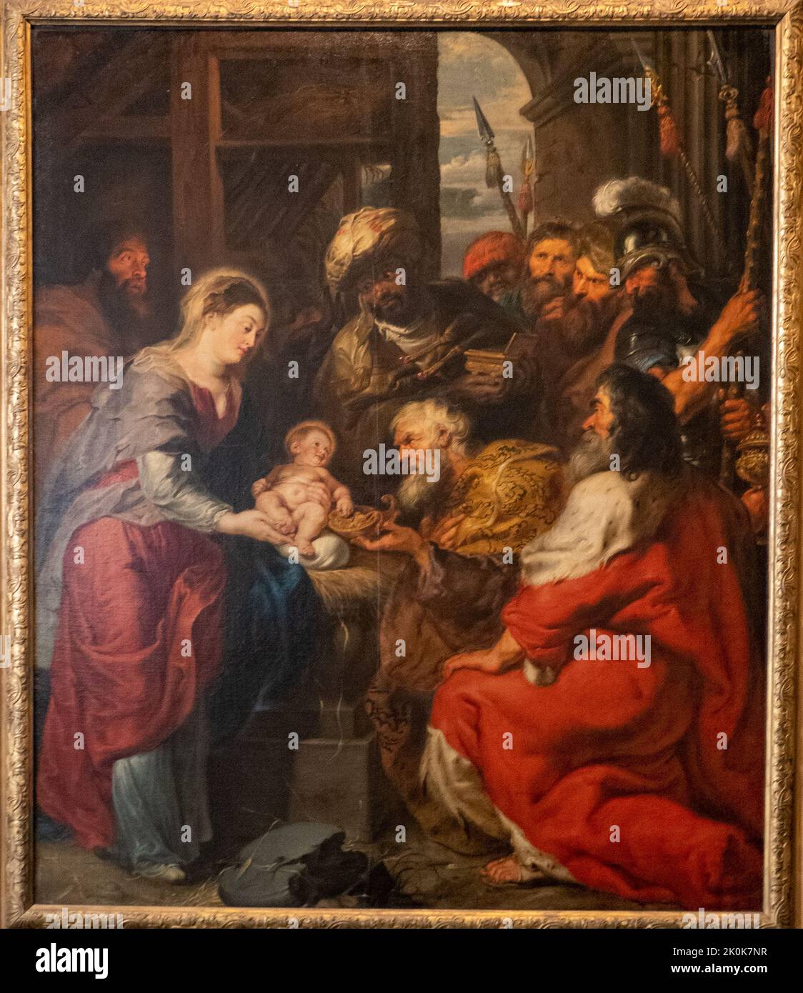 The adoration of the magi by Peter Paul Rubens, 1620 Stock Photo
