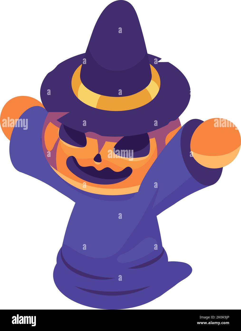 halloween creepy pumpkin Stock Vector