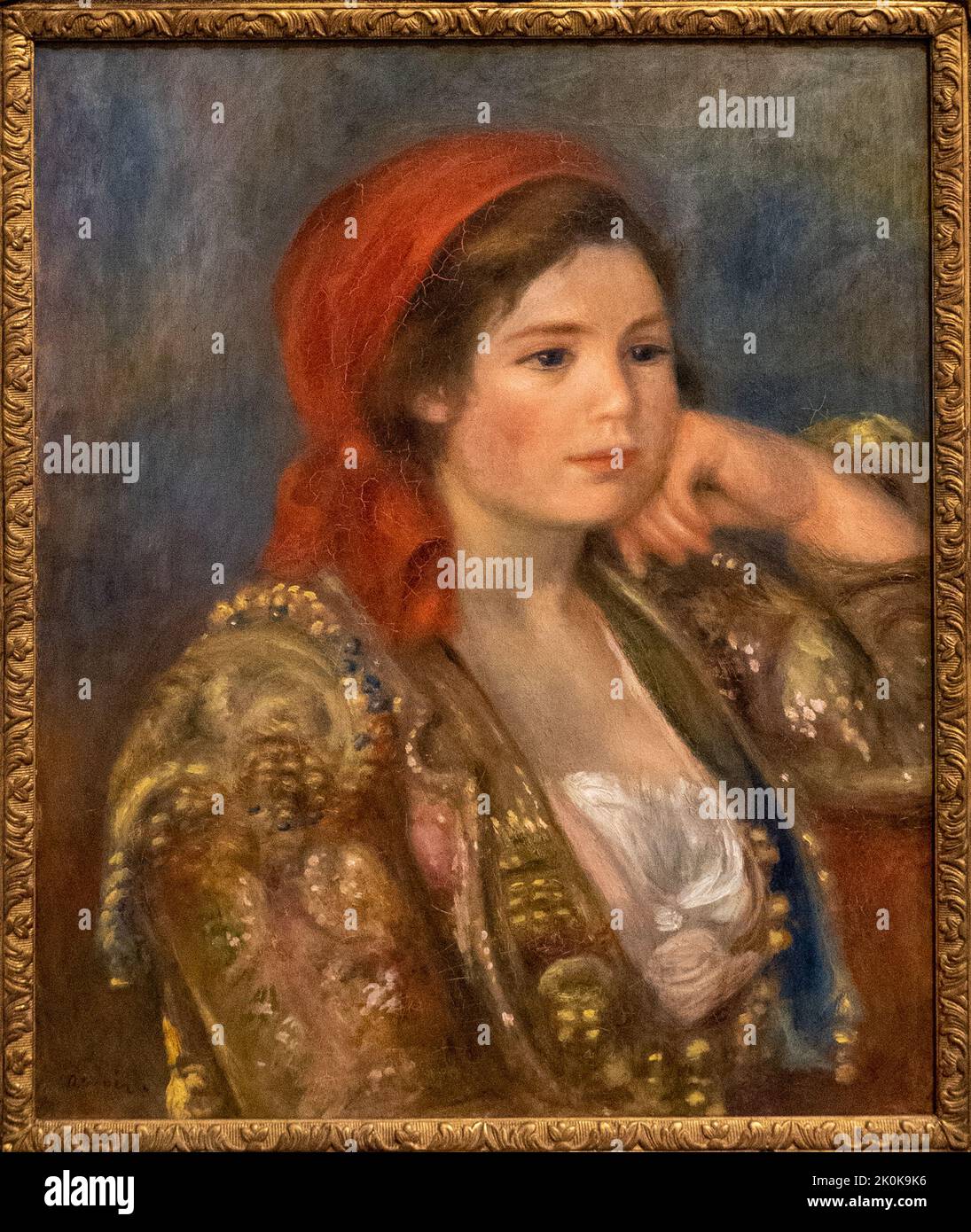 Girl in a Spanish Jacket by Renoir, 1900 Stock Photo