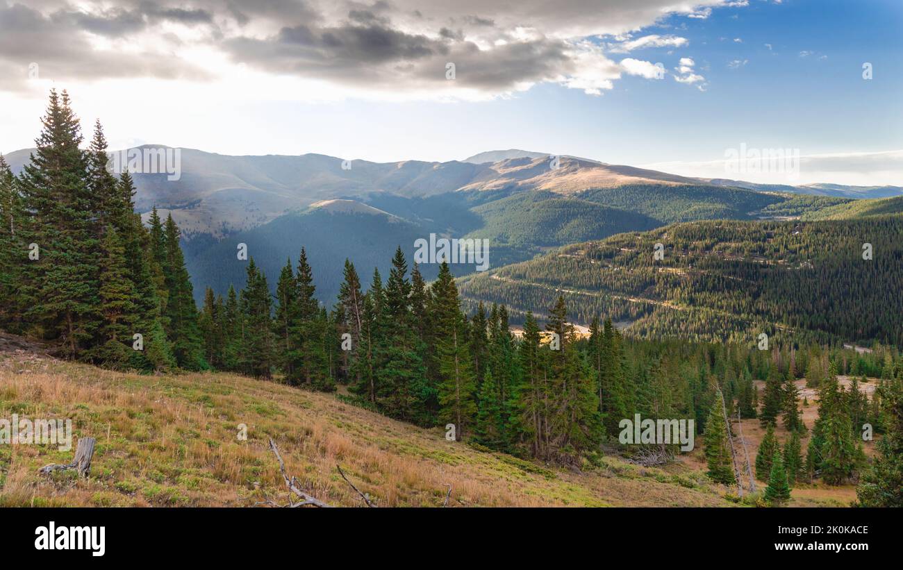 Sunrise viewed from Quandary Peak, Colorado Stock Photo