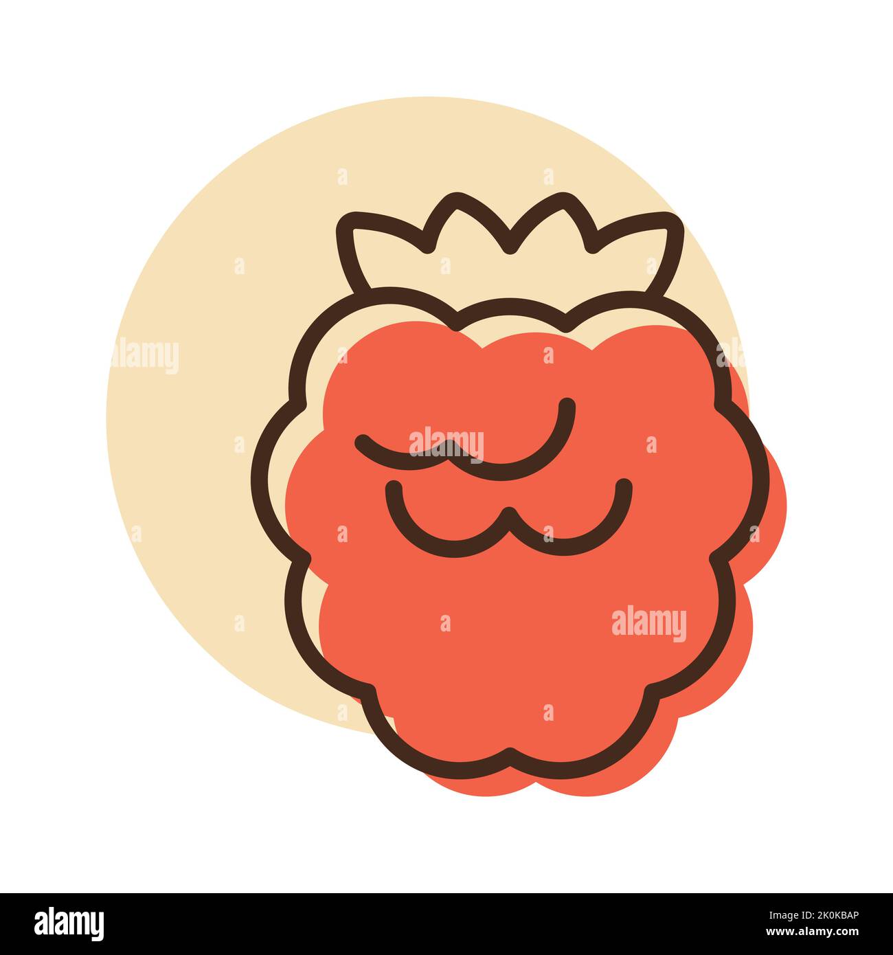 Raspberry, blackberry vector isolated icon. Graph symbol for food and ...