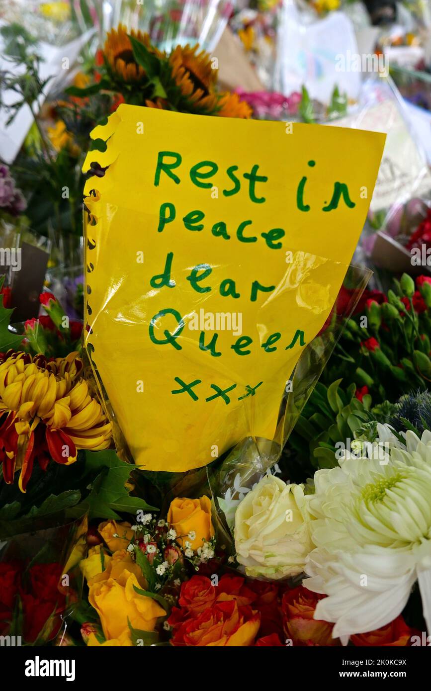 Bouquets , written tributes ,cuddly toys ,candles and cards have been