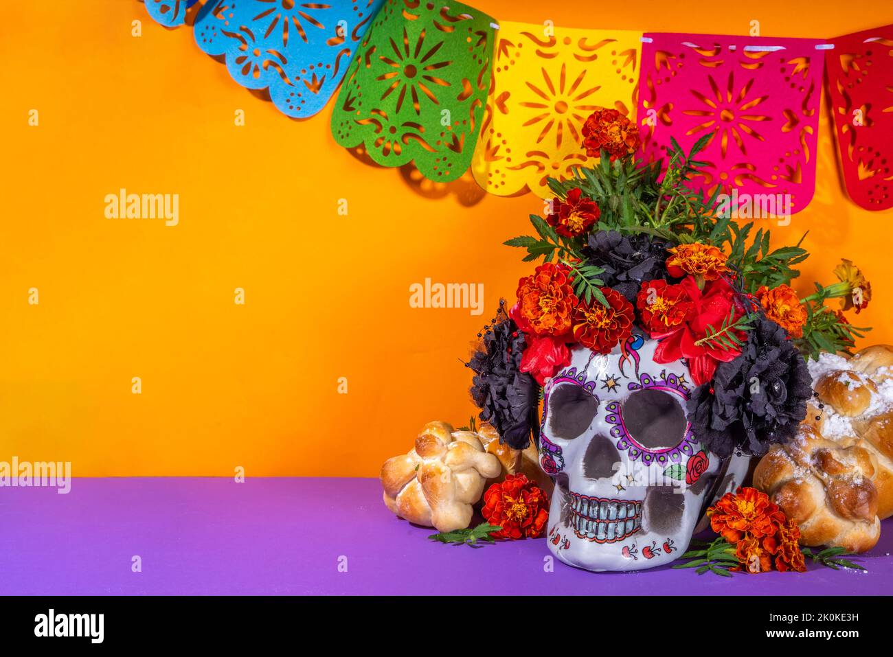 Spanish Mexican traditional holiday, autumn festival Day of the Dead