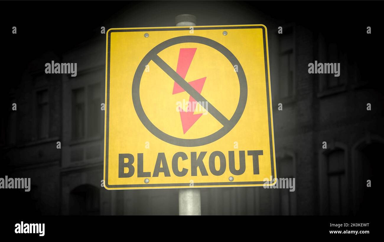 Blackout - The power grid overloaded Stock Photo