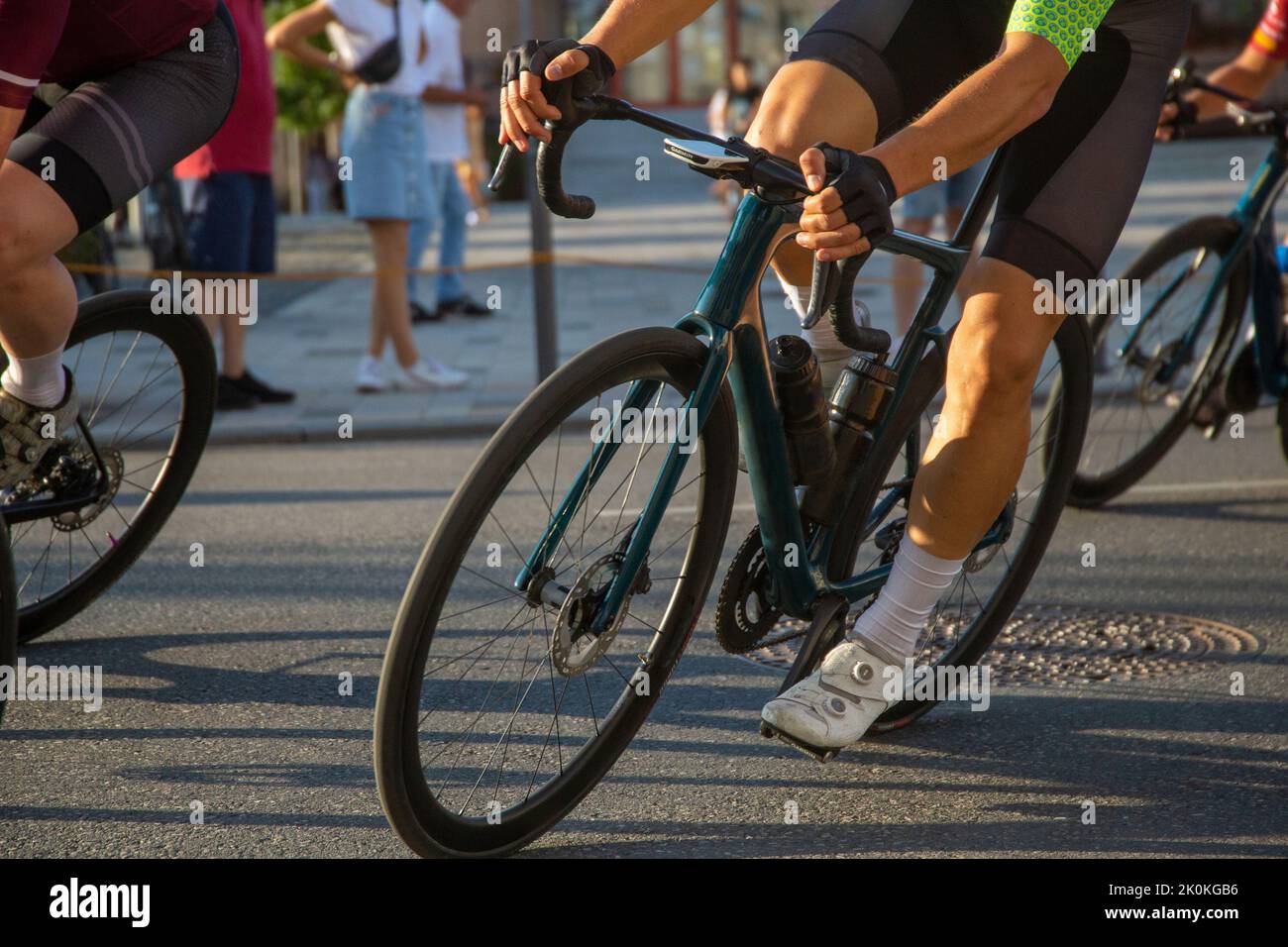 Detail of a road bike race (symbol image) Stock Photo