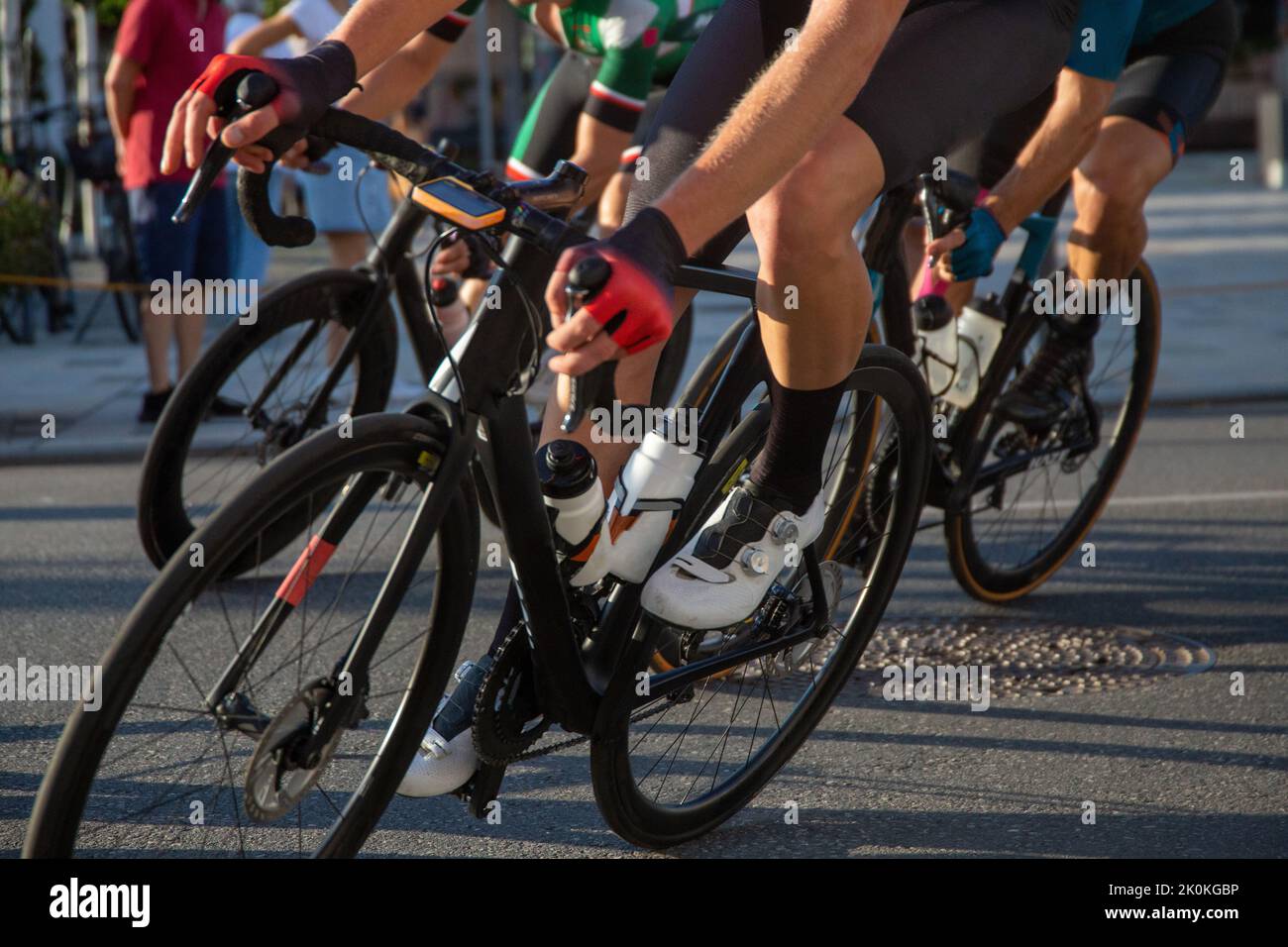 Detail of a road bike race (symbol image) Stock Photo