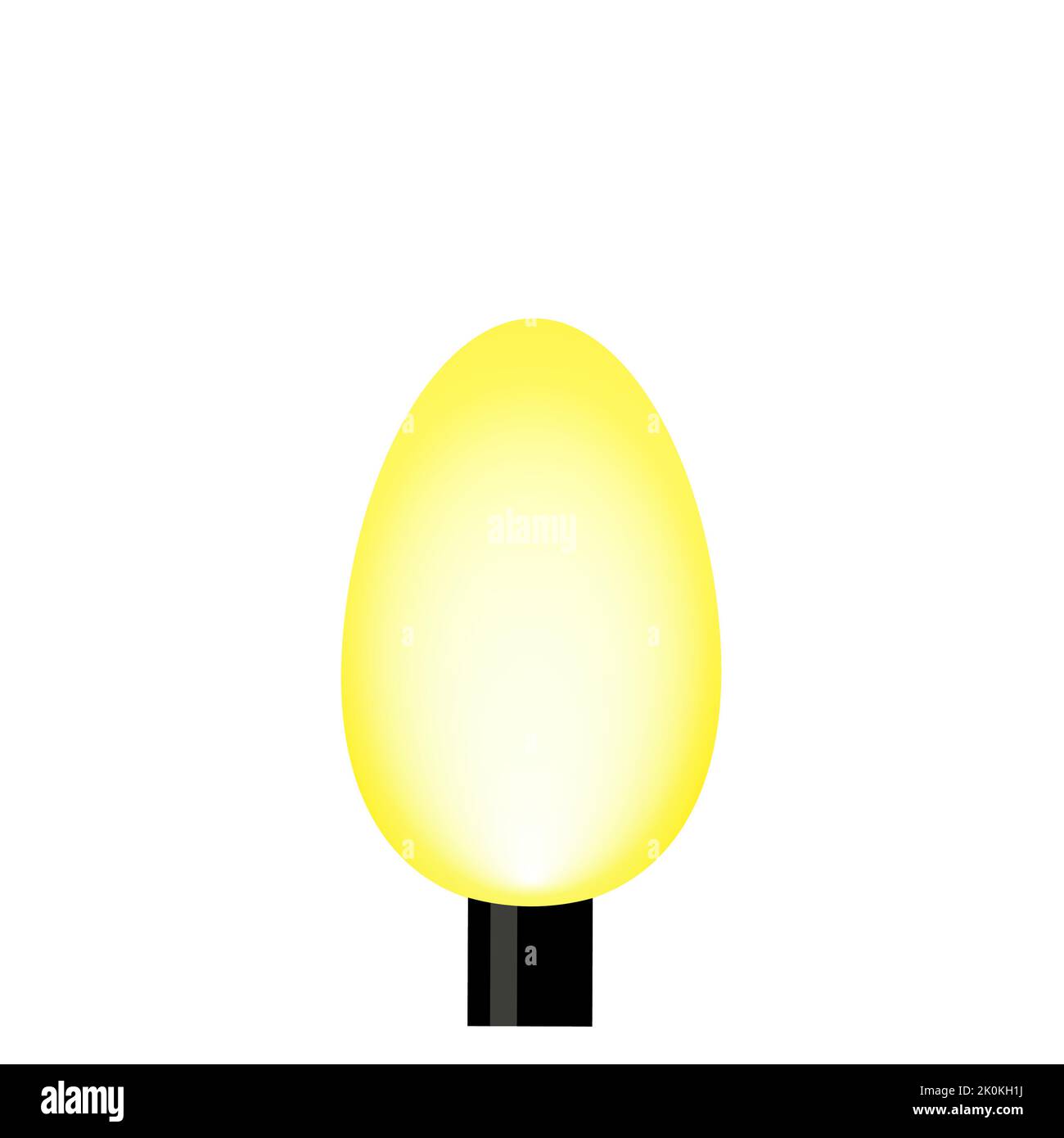 Vector isolated yellow lightbulb on the white background. EPS10 Stock ...