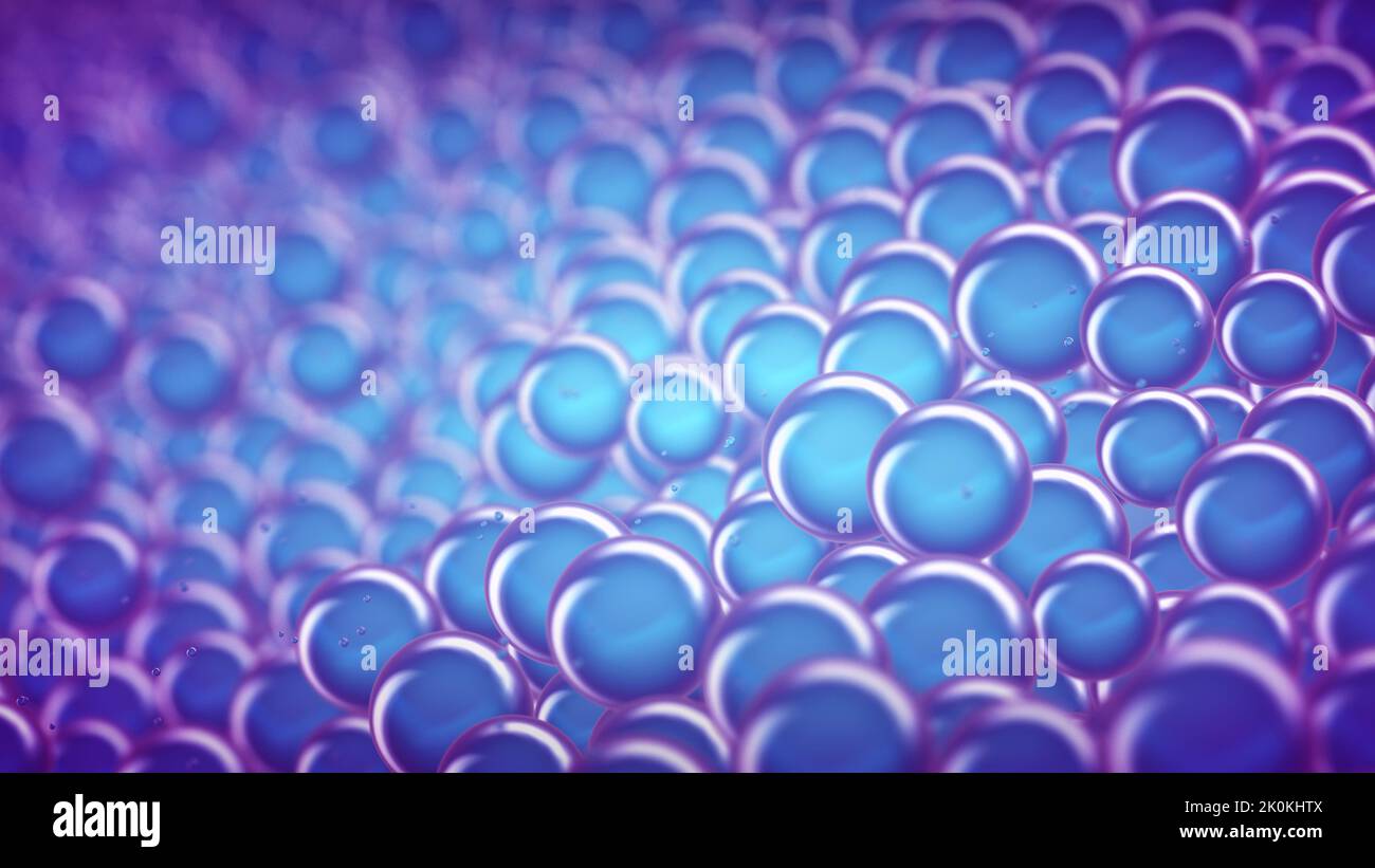 Hyaluronic acid droplets illustration. Hyaluronan skin care and anti ...