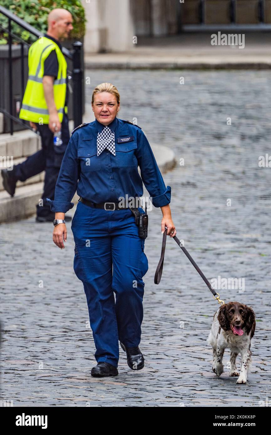 London, UK. 12th Sep, 2022. Security will be tight and a sniffer search