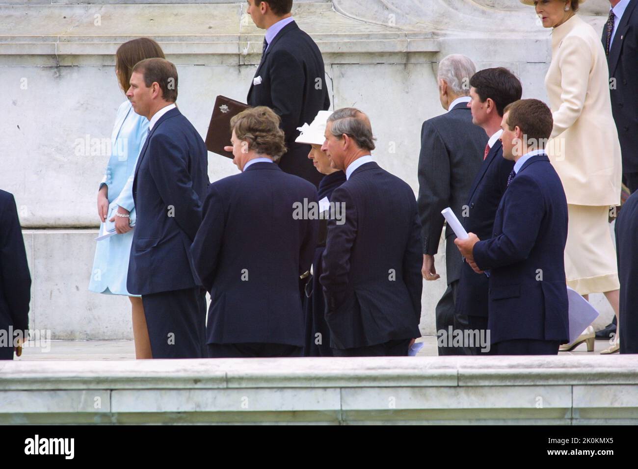 4th June 2002 - Members of British Royal Family attending Golden Jubilee of Queen Elizabeth II at Buckingham Palace in London Stock Photo