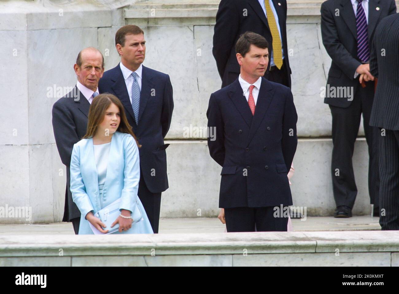 4th June 2002 - Members of British Royal Family attending Golden Jubilee of Queen Elizabeth II at Buckingham Palace in London Stock Photo