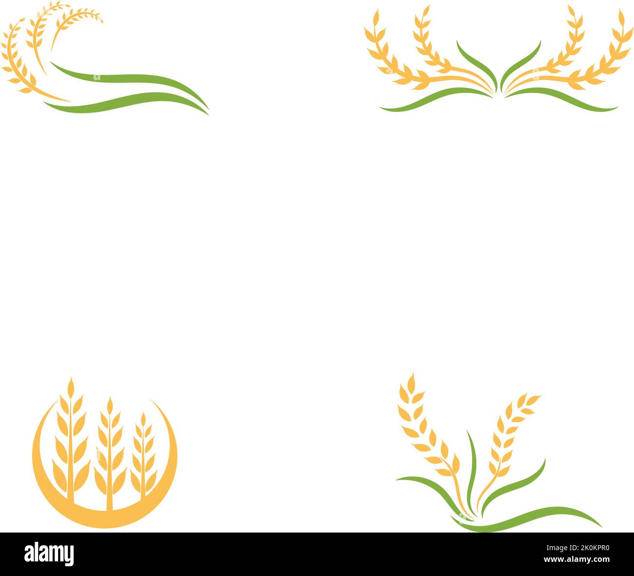 Agriculture wheat logo template icon design Stock Vector Image & Art ...